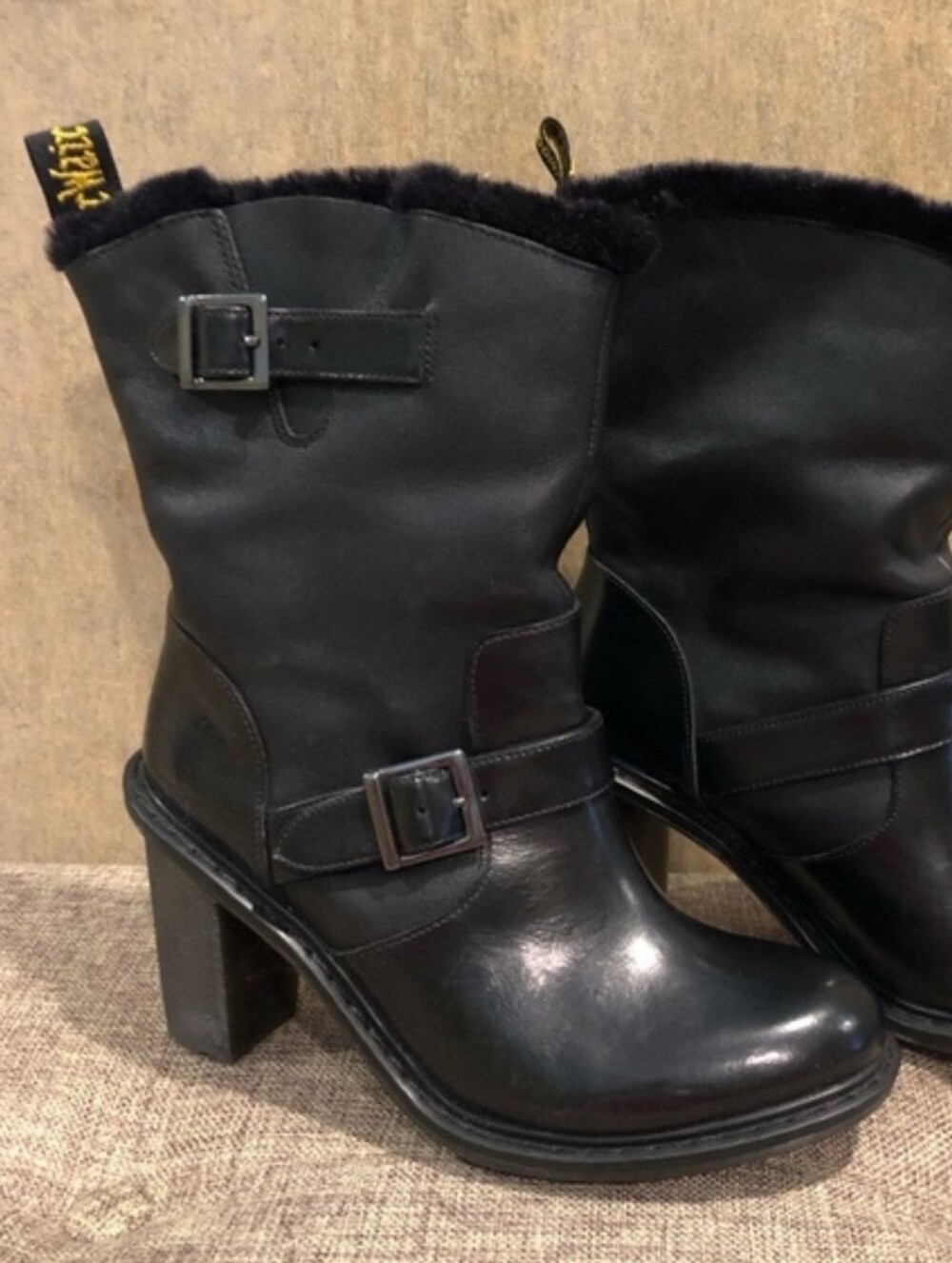 Dr Martens HANNA Fur Lined Heeled Boots